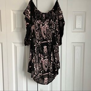 Angie black strapless sundress